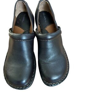 Thom McAn Brown Leather Comfort Clog, Nurse Shoe Slip On Size 9.5M